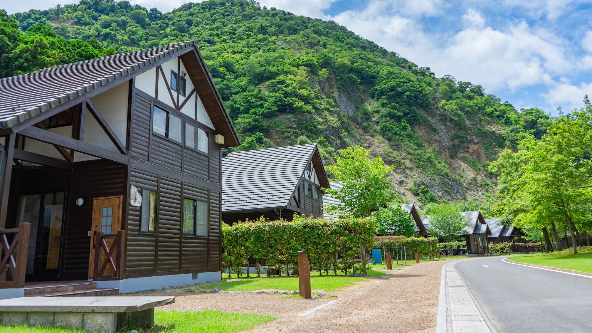 青川峡キャンピングパークの場内の様子